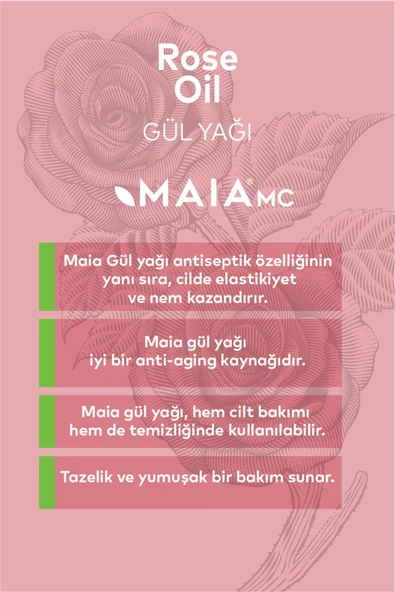 Maia Mc Gül Yağı 30 ml - Resim 2