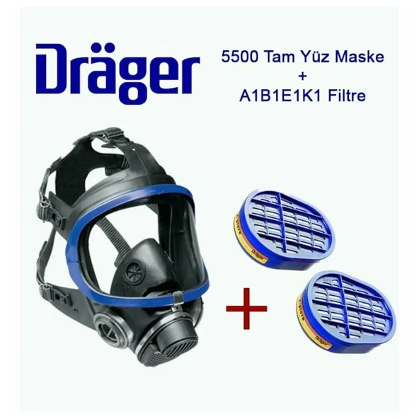 X-Plore 5500 Epdm/Pc Tam Yüz Maske + 6738816 X-Plore A1B1E1K1 Filtre ürün görseli 1