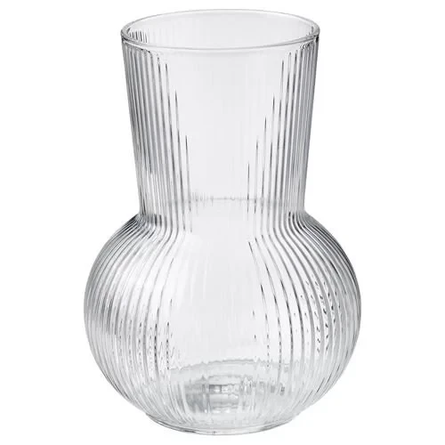 SUMUHOME PADRAG DEKORATİF CAM VAZO SAYDAM CAM 17 CM ürün görseli 1