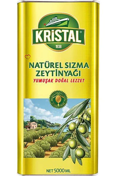 Kristal Naturel Sızma Yumuşak Doğal Zeytinyağı 5 Lt ürün görseli 1