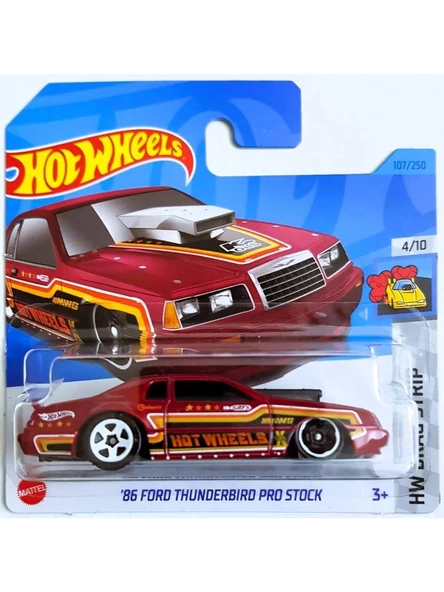 Tekli Arabalar HW DRAG STRIP 4/10 '86 FORD THUNDERBIRD PRO STROCK 107/250 ürün görseli 1