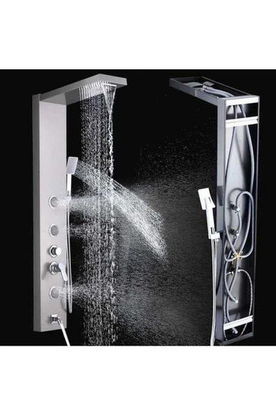Sam Banyo Fırat Krom Masajlı Duş Paneli, Duş Kolonu, Robot Duş, Banyo Dekor, Duş Fiskiyesi ürün görseli 1