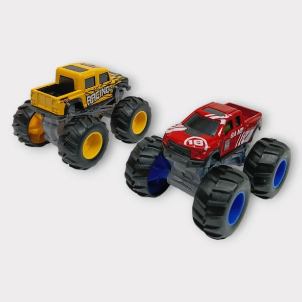 Mini Off-Road Araçlar 2'li - Sarı Kırmızı - Resim 4