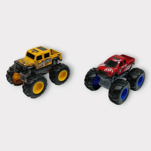 Mini Off-Road Araçlar 2'li - Sarı Kırmızı - Resim 3