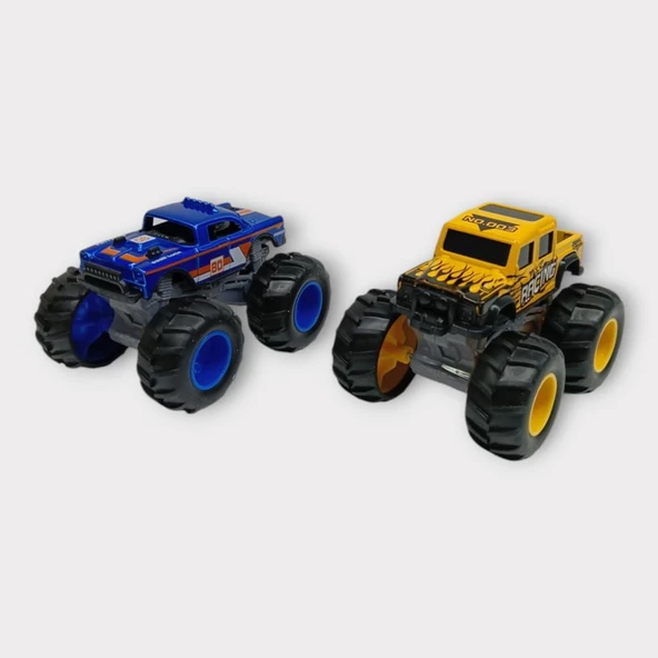 Mini Off-Road Araçlar 2'li - Sarı Lacivert - Resim 4