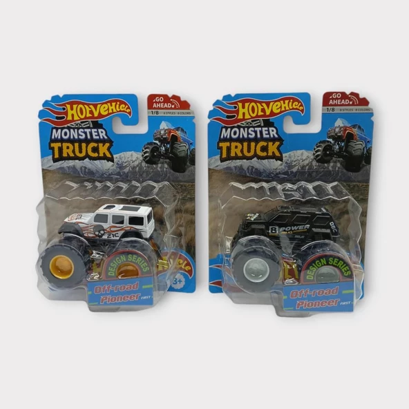 Mini Off-Road Araçlar 2'li - Siyah Beyaz - Resim 5