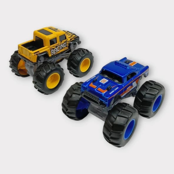 Mini Off-Road Araçlar 2'li - Sarı Lacivert - Resim 3
