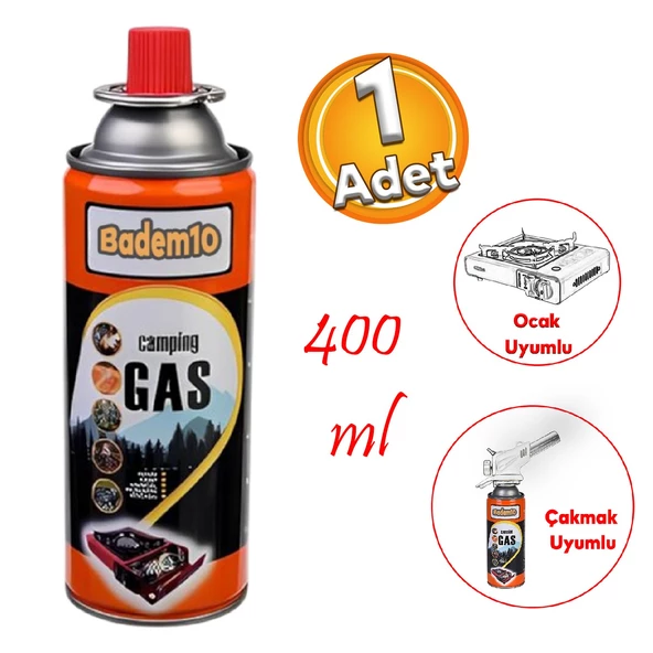 Kamp Gazı 1 Adet Bütan Propan Gaz Tüpü Portatif Ocak Kartuşu Tek kullanımlık Pürmüz 400 ml ürün görseli 1
