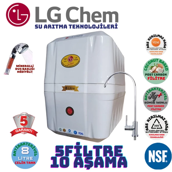 LG Chem COOL BEYAZ 8 LİTRE 5 FİLTRE 10 AŞAMA SU ARITMA CİHAZI ürün görseli 1