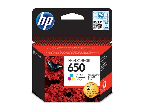 HP 650 RENKLİ ORJİNAL MÜREKKEP KARTUŞ FATURALI ürün görseli 1