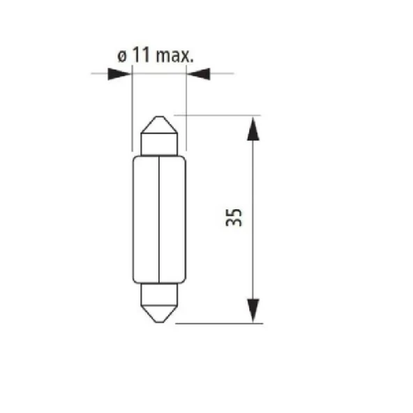 Narva CE 17125 12V 5W Sofit Ampul - Resim 2