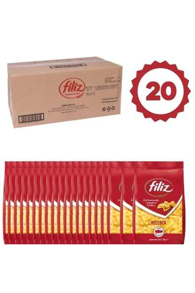 Filiz Kelebek Makarna 500gr 1koli x20 adet ürün görseli 1