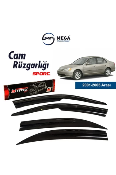 Cam Rüzgarlığı Honda Civic 2001-2005 ile uyumlu ürün görseli 1