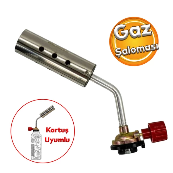 Gaz Ayarlı Pürmüz Kartuş Şaloma Butan Bütan Propan Gaz Başlığı Dragon Mangal Ateş Başlatıcı 1 Adet ürün görseli 1
