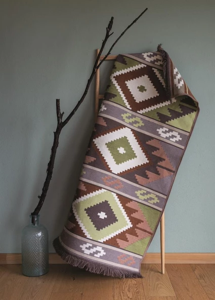 Bigghome SA1583B Çift Taraflı Kilim 80*150 cm ürün görseli 1