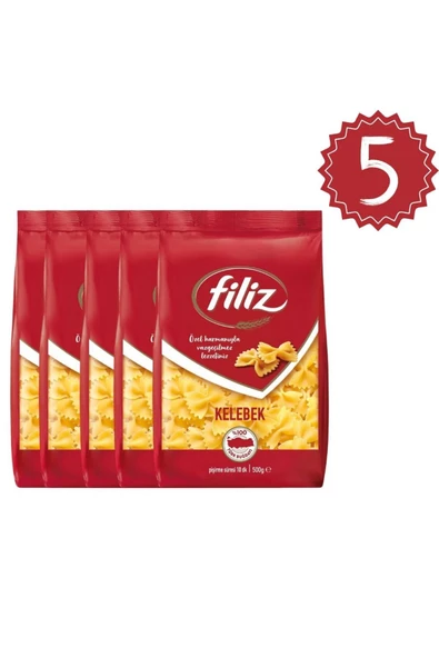 Filiz Kelebek Makarna 500grx5 adet ürün görseli 1