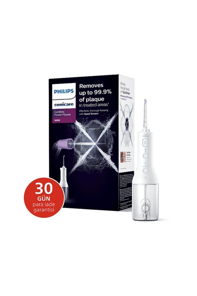 Philips Sonicare Power Flosser 3000 Ağız Duşu, Hızlı ve Etkili Diş Arası Temizliği, Beyaz, HX3826/31 ürün görseli 1