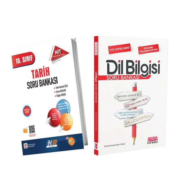 Hız ve Renk 10.Sınıf Tarih ve AKM Dil Bilgisi Soru Bankası Seti 2 Kitap ürün görseli 1