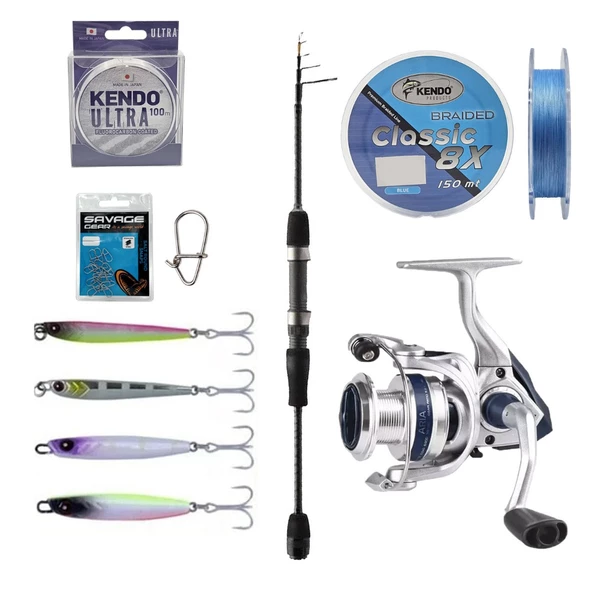 YekOutdoor Profesyonel LRF Olta Seti Okuma 210cm 1-8 gr Lrf Kamışı&Okuma ARIA-1000a Olta Makinesi ürün görseli 1