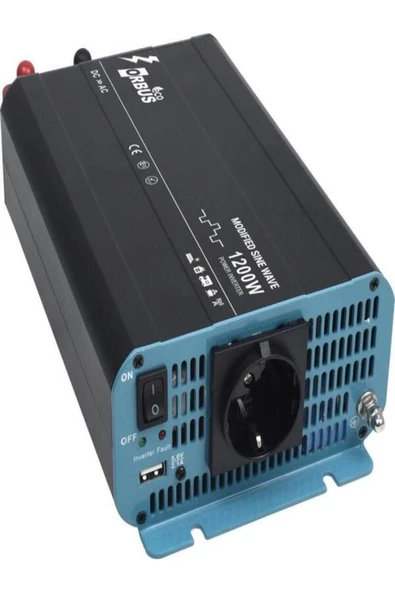 Orbus Eco Modifiye Sinüs 12V 1200W İnverter ürün görseli 1