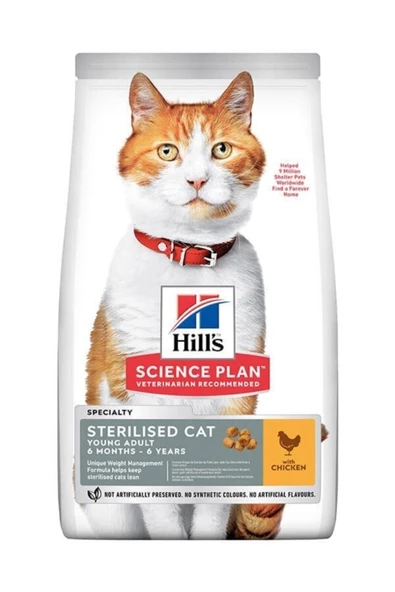 Hill's Science Plan Tavuklu Kısırlaştırılmış Kedi Maması 3 Kg ürün görseli 1
