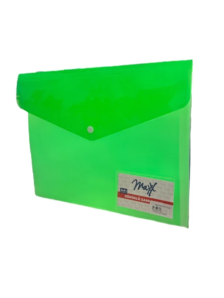 Maxx Mx-2018 Çıtçıtlı Körüklü Zarf Dosya (Adet) - Yeşil ürün görseli 1