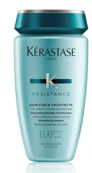 Kerastase Resistance Bain Force Architecte Yıpranmış Saçlar İçin Onarıcı Şampuan 250 ml ürün görseli 1
