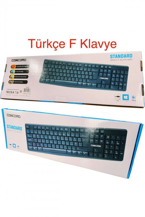 KLAVYE CONCORD C-72 STANDARD WIRED F KEYBOARD ürün görseli 1