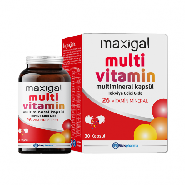 Maxigal Multivitamin Multimineral 30 Kapsül ürün görseli 1