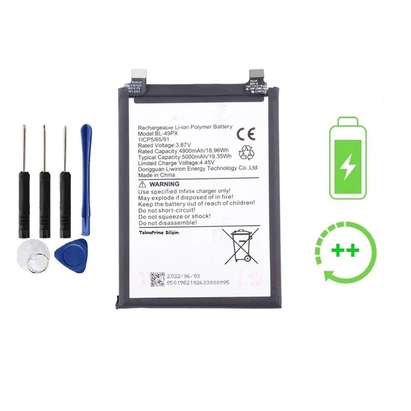İnfinix Hot 20i İle Uyumlu  Güclendirilmis İthal Pil Batarya BL-49FX ürün görseli 1