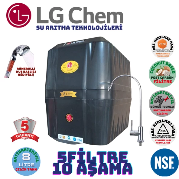 LG Chem COOL SİYAH 8 LİTRE 5 FİLTRE 10 AŞAMA SU ARITMA CİHAZI ürün görseli 1