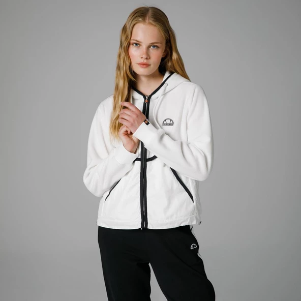 Ellesse Fermuarlı Kapüşonlu Kadın Beyaz Ceket EF188 ürün görseli 1
