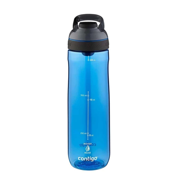 Contigo Cortland Tren Tek El Bas İç Kapaklı Su Matarası 720ml 2191386 - Mavi ürün görseli 1