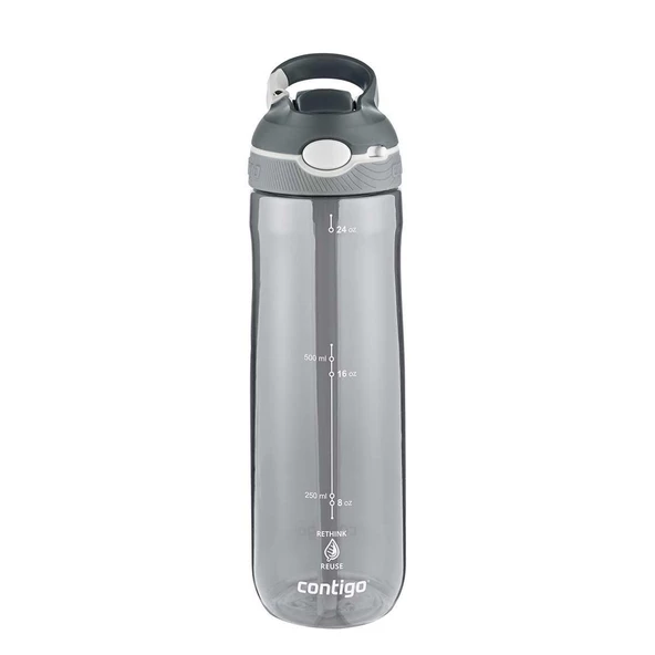 Contigo Ashland Tren Tek El Bas İç Kapaklı Su Matarası 720ml 2191378 - Füme ürün görseli 1
