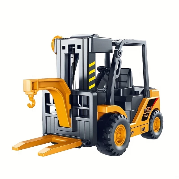 Farbu Sürtmeli Hareketli Kaldıraçlı Forklift 706-39, Sürtmeli Oyuncak İnşaat Arabası ürün görseli 1