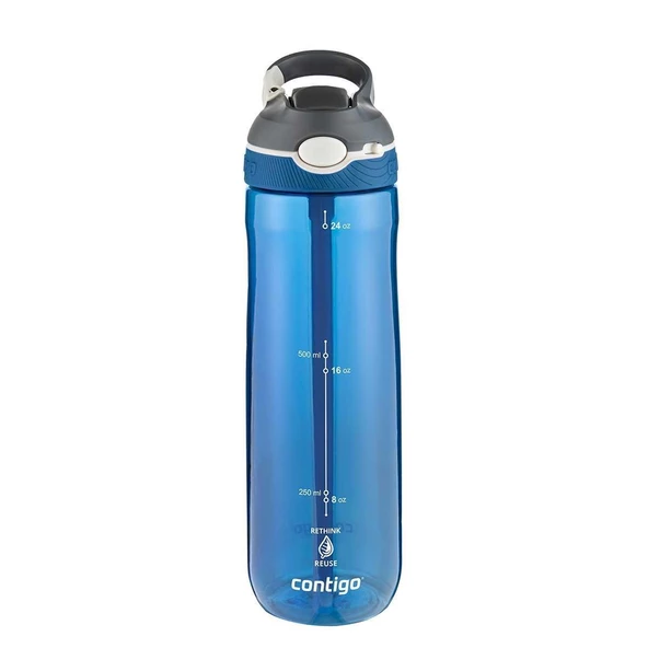 Contigo Ashland Tren Tek El Bas İç Kapaklı Su Matarası 720ml 2191379 - Mavi ürün görseli 1