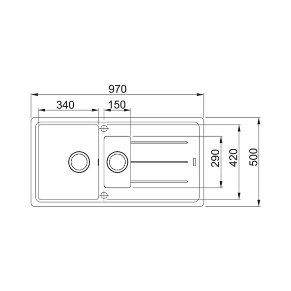 Basis Bfg 651 Nero Granit Eviye, Active Plus Doccia 2.0 Batarya Set - Resim 2