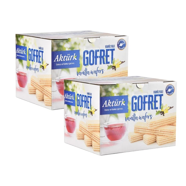 Aktürk Gofret Vanilyalı 800 gr x 2 Kutu ürün görseli 1