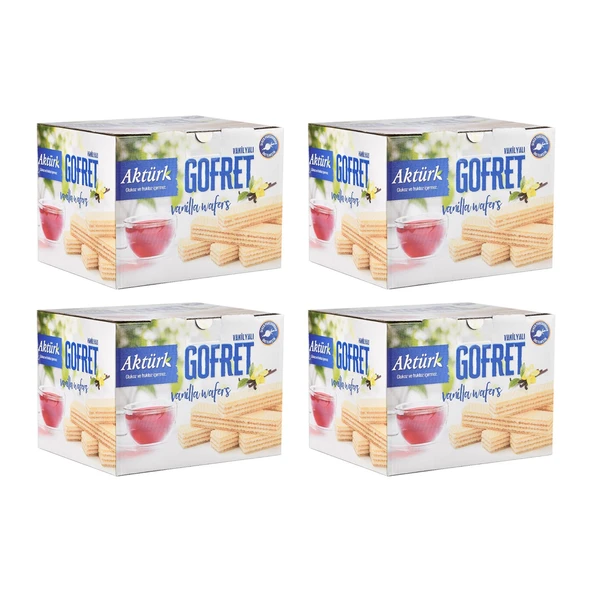 Aktürk Gofret Vanilyalı 800 gr x 4 Kutu ürün görseli 1