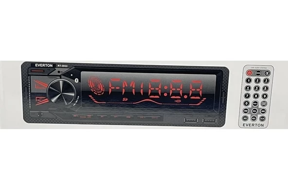 Everton RT-3024 ÇİFT USB'li USB-SD-FM-AUX- Bluetooth Oto Teyp 4x60 Watt ürün görseli 1