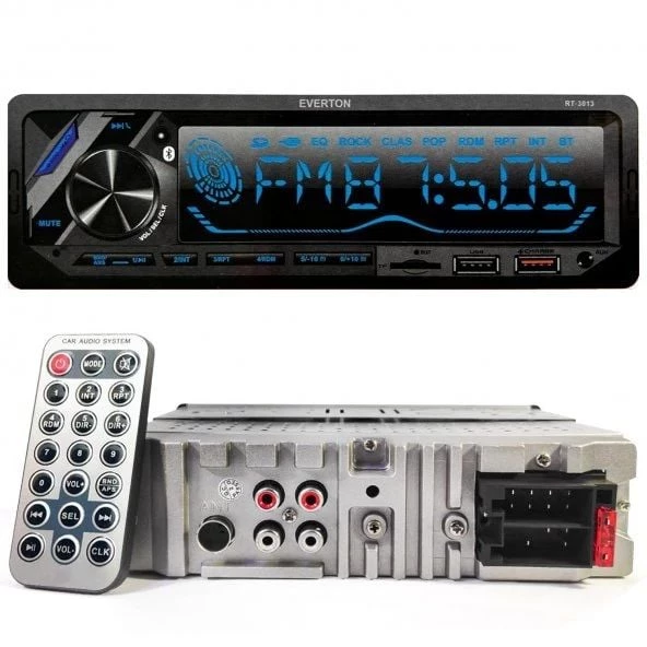 Everton RT-3013 ÇİFT USB'li USB-SD-FM-AUX- Bluetooth Oto Teyp 4x60 Watt ürün görseli 1