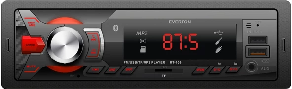 Everton RT-109 ÇİFT USB'li USB-SD-FM-AUX- Bluetooth Oto Teyp 4x50 Watt ürün görseli 1