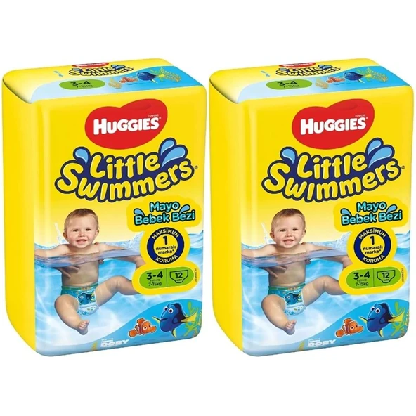 Huggıes Little Swımmers Mayo Bebek Bezi 3-4 Beden 7-15 KG 24 Adet 2PK*12 ürün görseli 1