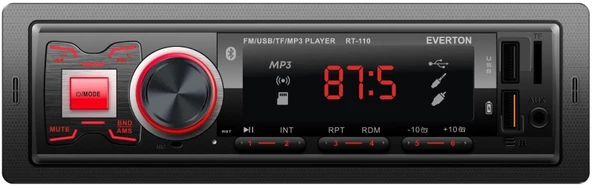 Everton RT-110 ÇİFT USB'li USB-SD-FM-AUX- Bluetooth Oto Teyp 4x50 Watt ürün görseli 1