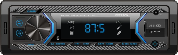 Everton RT-105 ÇİFT USB'li USB-SD-FM-AUX- Bluetooth Oto Teyp 4x50 Watt ürün görseli 1