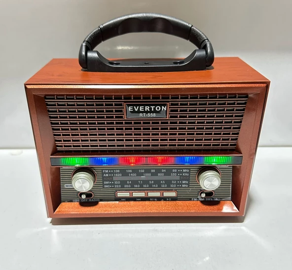 Everton RT-558 Nostalji Ledli Bluetooth/USB/Sd kart/ Radyo mp3 Player Müzik Kutusu ürün görseli 1