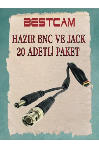 BESTCAM  Hazır Bnc ve Jack 20 Adetli Paket ürün görseli 1