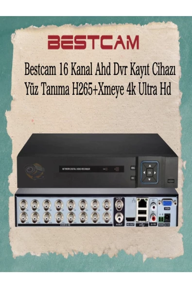 BESTCAM  16 Kanal Ahd Dvr Kayıt Cihazı Yüz Tanıma H265 Xmeye 4k Ultra Hd ürün görseli 1