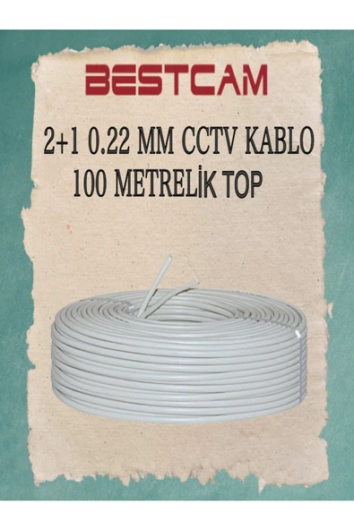 BESTCAM  2+1 0,22 MM CCTV Kablo 100 Metrelik Top ürün görseli 1