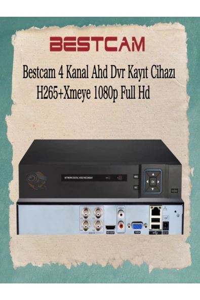 BESTCAM  4 Kanal Ahd Dvr Kayıt Cihazı H265+ Xmeye 1080p Full HD ürün görseli 1